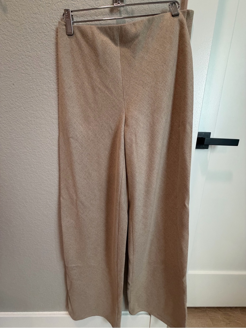Vince Neutral Beige Wide-Leg Trousers